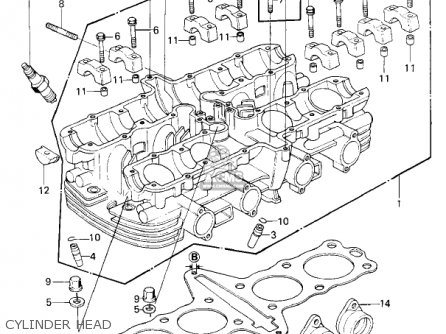 CYLINDER HEAD - KZ650F1 1980 USA CANADA