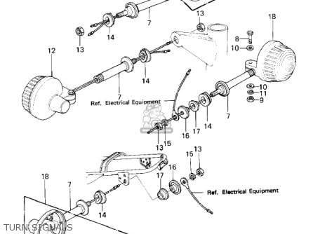 TURN SIGNALS - KZ650F1 1980 USA CANADA