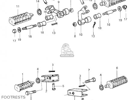 FOOTRESTS - KZ650F1 1980 USA CANADA