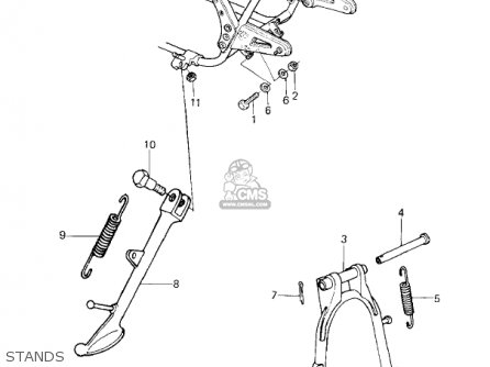 STANDS - KZ650F1 1980 USA CANADA