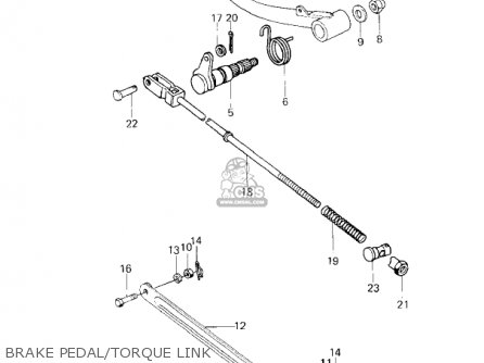 BRAKE PEDAL/TORQUE LINK - KZ650F1 1980 USA CANADA