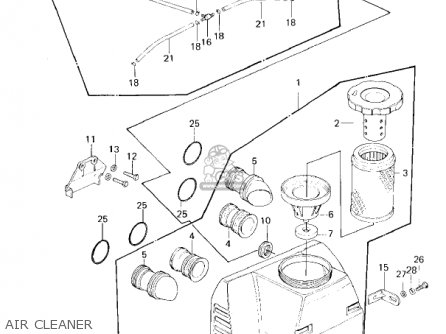 AIR CLEANER - KZ650F1 1980 USA CANADA