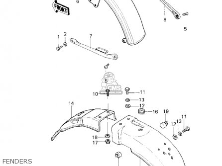 FENDERS - KZ650F1 1980 USA CANADA