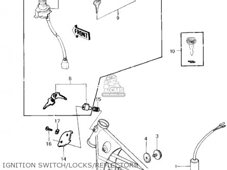 IGNITION SWITCH/LOCKS/REFLECTORS - KZ650F1 1980 USA CANADA