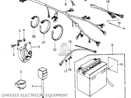 CHASSIS ELECTRICAL EQUIPMENT - KZ650F1 1980 USA CANADA