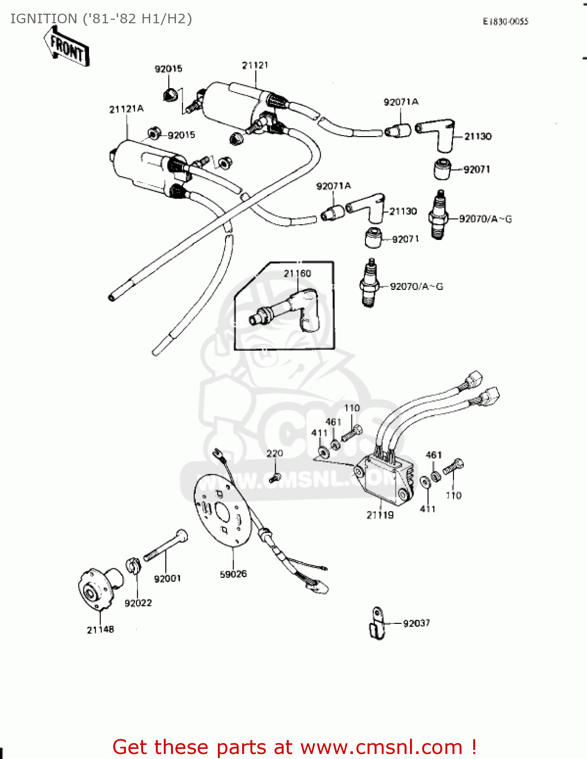 IGNITION ('81-'82 H1/H2) KZ650H2 CSR 1982 USA CANADA