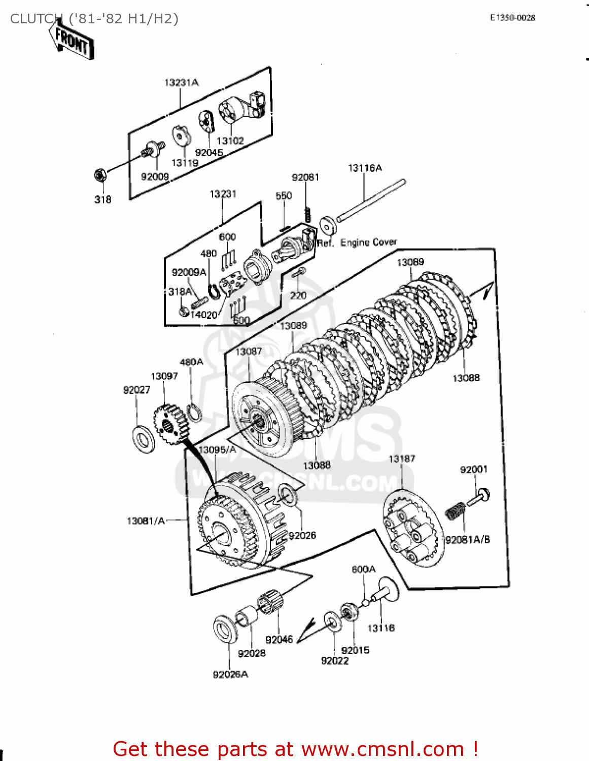 CLUTCH ('81-'82 H1/H2) KZ650H2 CSR 1982 USA CANADA