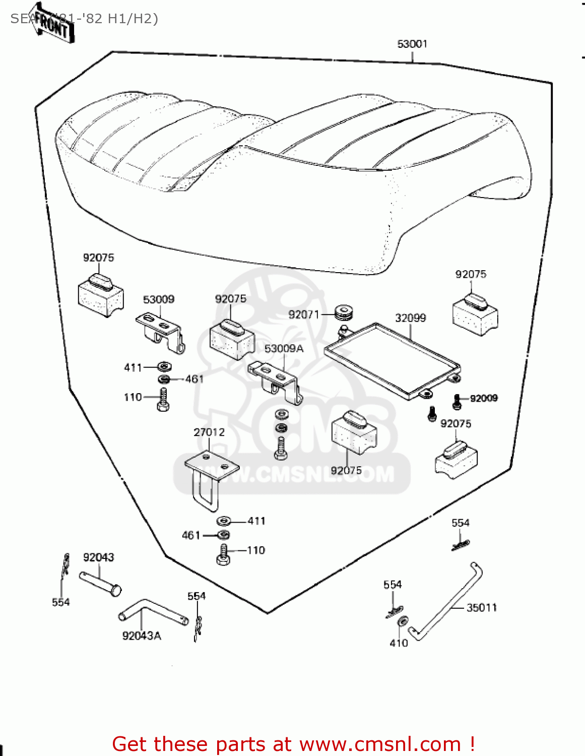 SEAT ('81-'82 H1/H2) KZ650H2 CSR 1982 USA CANADA