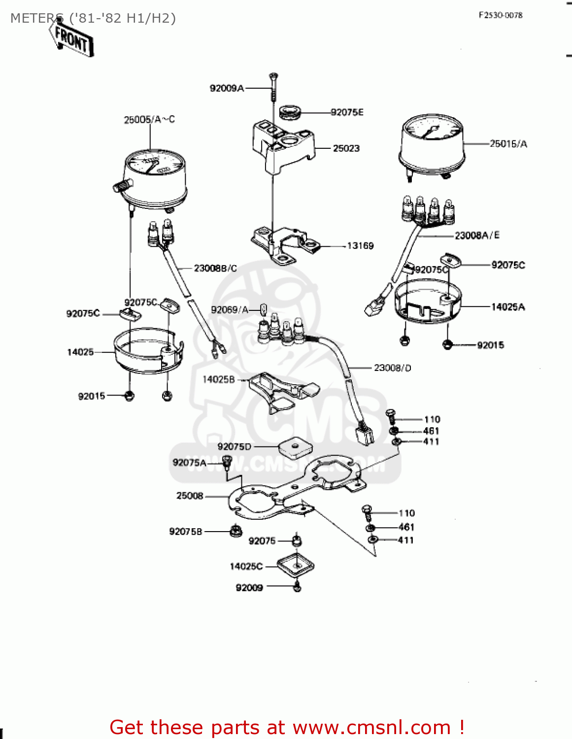 METERS ('81-'82 H1/H2) KZ650H2 CSR 1982 USA CANADA