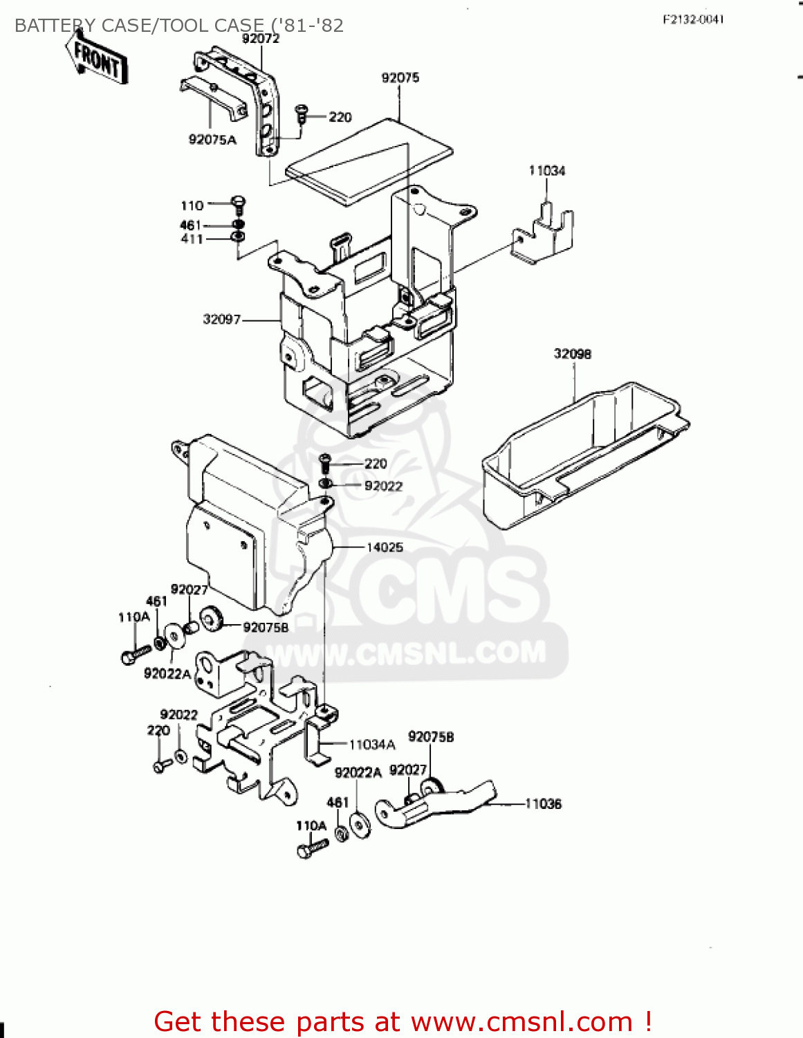 BATTERY CASE/TOOL CASE ('81-'82 KZ650H2 CSR 1982 USA CANADA