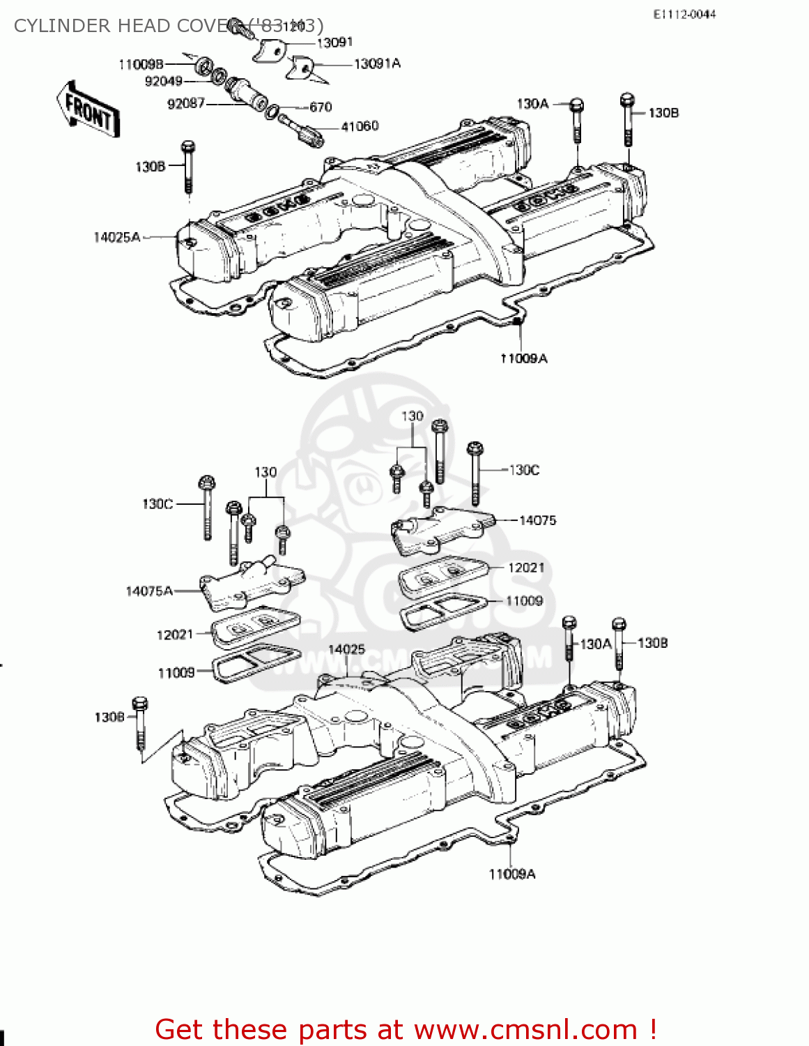 CYLINDER HEAD COVER ('83 H3) KZ650H2 CSR 1982 USA CANADA