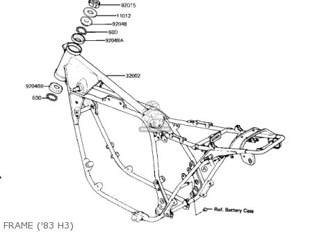 FRAME ('83 H3) - KZ650H2 CSR 1982 USA CANADA
