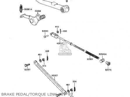 BRAKE PEDAL/TORQUE LINK ('81-'82 - KZ650H2 CSR 1982 USA CANADA