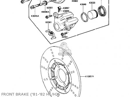 FRONT BRAKE ('81-'82 H1/H2) - KZ650H2 CSR 1982 USA CANADA