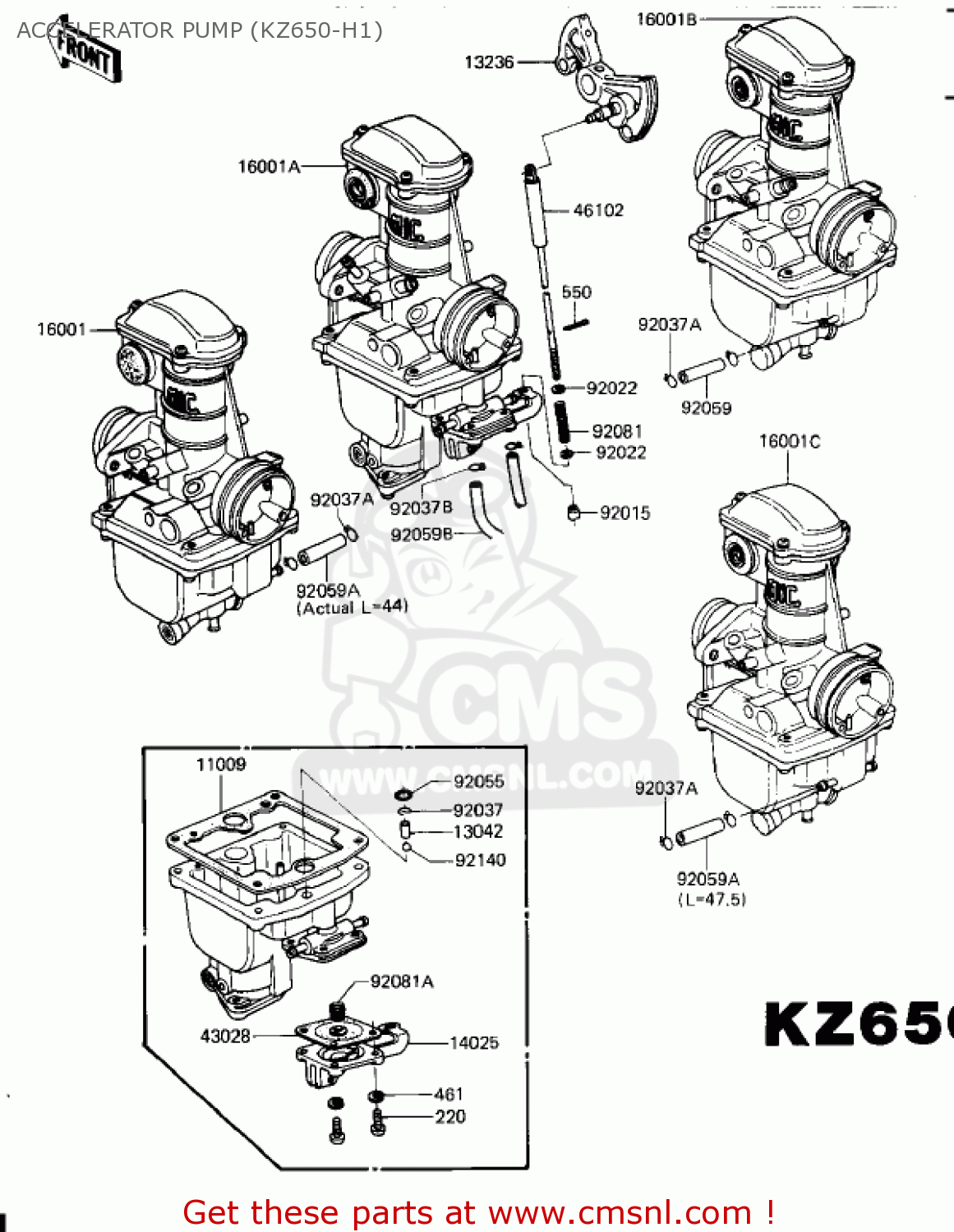 ACCELERATOR PUMP (KZ650-H1) KZ650H3 CSR 1983 USA CANADA