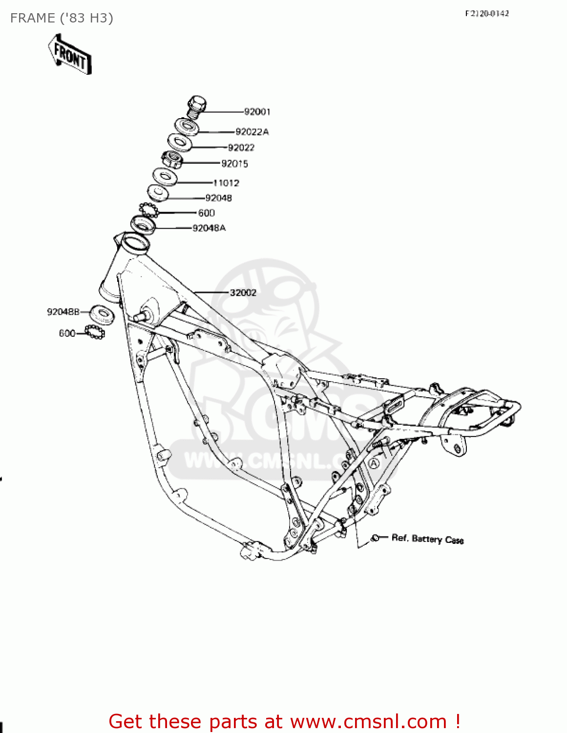 FRAME ('83 H3) KZ650H3 CSR 1983 USA CANADA