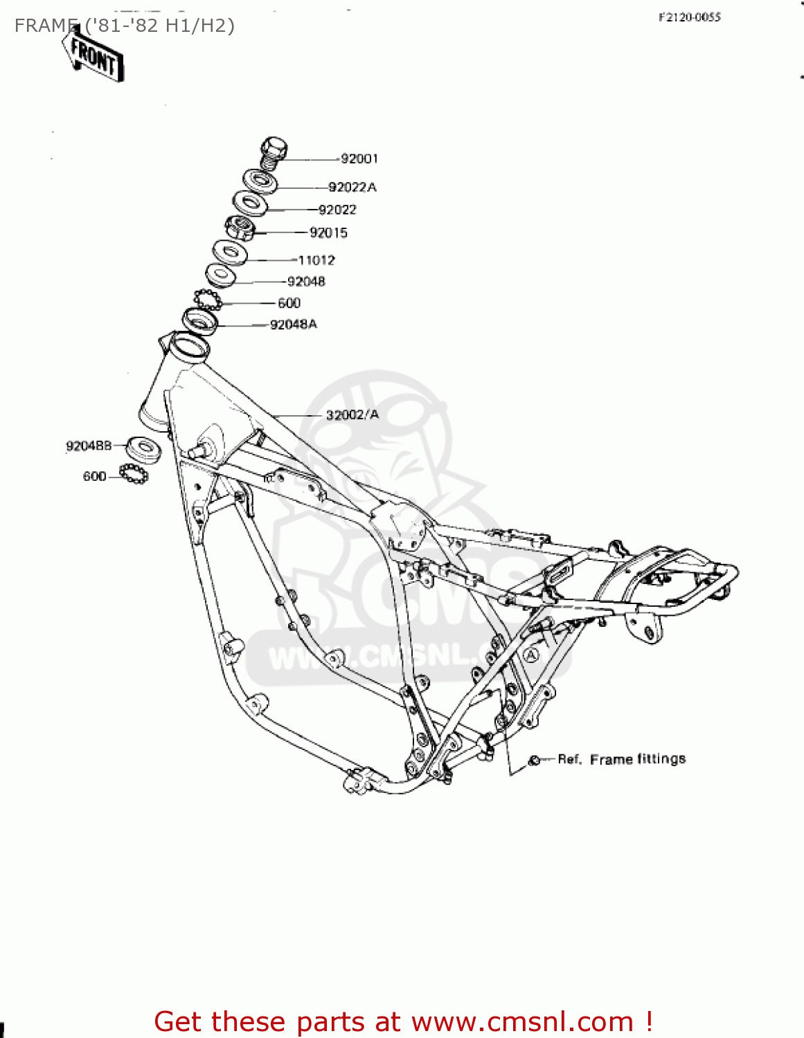 FRAME ('81-'82 H1/H2) KZ650H3 CSR 1983 USA CANADA
