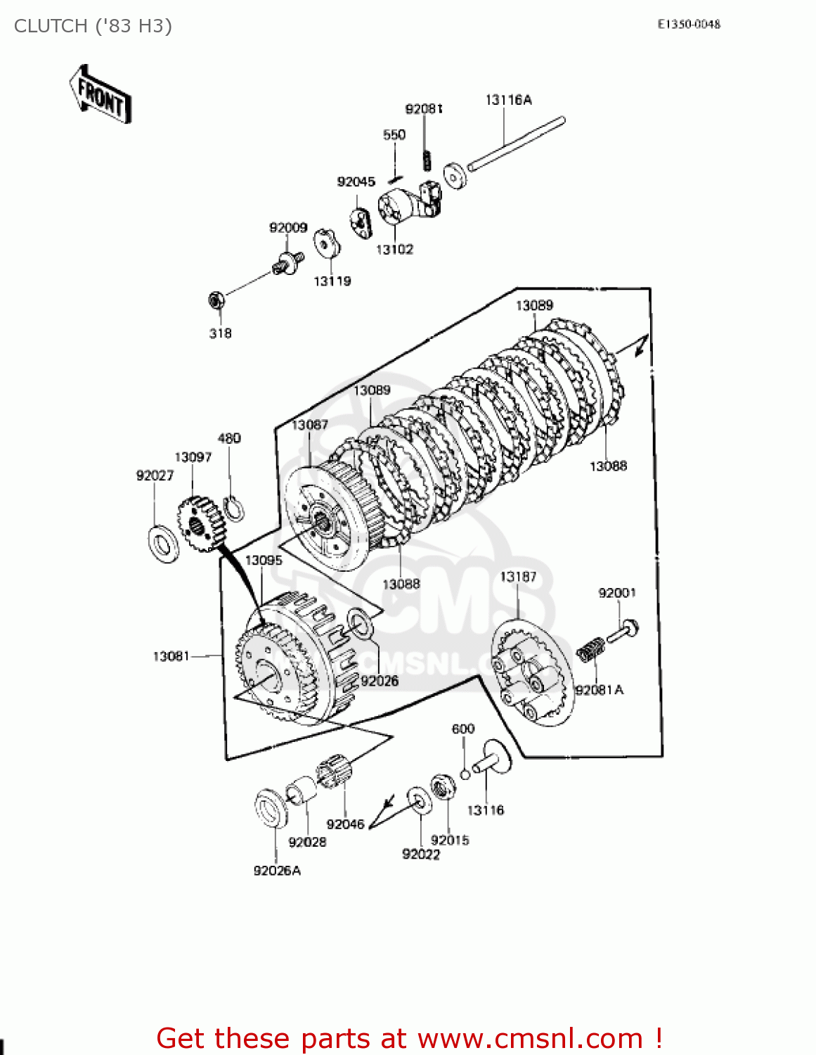 CLUTCH ('83 H3) KZ650H3 CSR 1983 USA CANADA