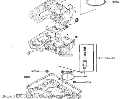 BREATHER COVER/OIL PAN ('81-'82 - KZ650H3 CSR 1983 USA CANADA