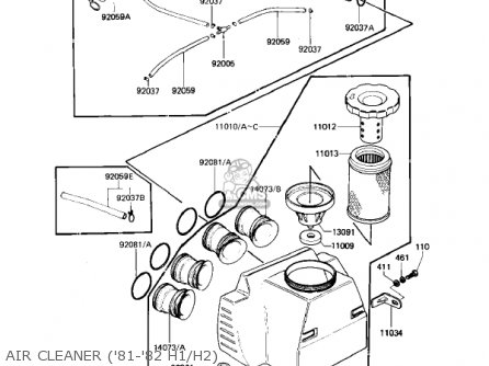 AIR CLEANER ('81-'82 H1/H2) - KZ650H3 CSR 1983 USA CANADA