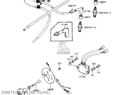 IGNITION ('81-'82 H1/H2) - KZ650H3 CSR 1983 USA CANADA