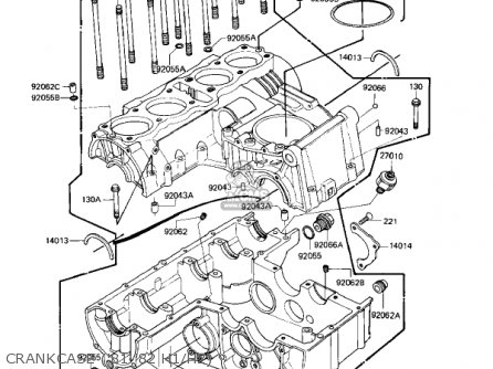 CRANKCASE ('81-'82 H1/H2) - KZ650H3 CSR 1983 USA CANADA