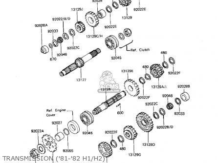TRANSMISSION ('81-'82 H1/H2) - KZ650H3 CSR 1983 USA CANADA