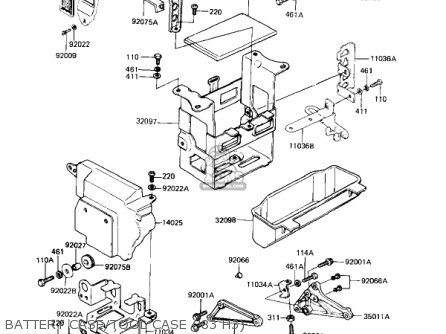 BATTERY CASE/TOOL CASE ('83 H3) - KZ650H3 CSR 1983 USA CANADA