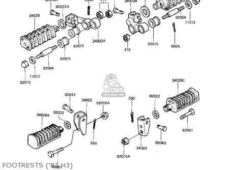 FOOTRESTS ('83 H3) - KZ650H3 CSR 1983 USA CANADA
