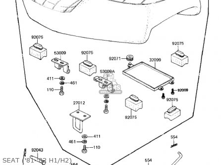 SEAT ('81-'82 H1/H2) - KZ650H3 CSR 1983 USA CANADA