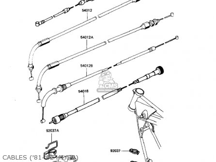 CABLES ('81-'82 H1/H2) - KZ650H3 CSR 1983 USA CANADA