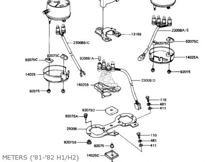 METERS ('81-'82 H1/H2) - KZ650H3 CSR 1983 USA CANADA