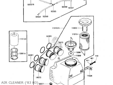 AIR CLEANER ('83 H3) - KZ650H3 CSR 1983 USA CANADA