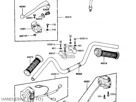 HANDLEBAR ('83 H3) - KZ650H3 CSR 1983 USA CANADA