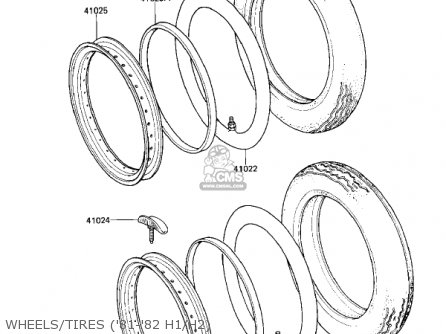 WHEELS/TIRES ('81-'82 H1/H2) - KZ650H3 CSR 1983 USA CANADA