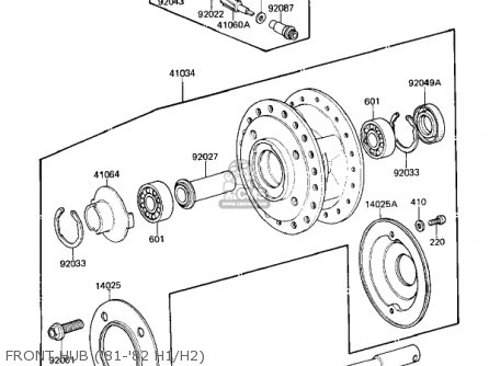 FRONT HUB ('81-'82 H1/H2) - KZ650H3 CSR 1983 USA CANADA