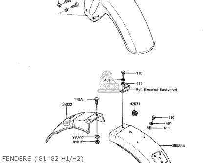 FENDERS ('81-'82 H1/H2) - KZ650H3 CSR 1983 USA CANADA
