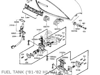FUEL TANK ('81-'82 H1/H2) - KZ650H3 CSR 1983 USA CANADA