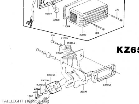 TAILLIGHT (KZ650-H2) - KZ650H3 CSR 1983 USA CANADA