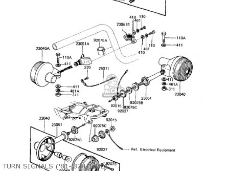 TURN SIGNALS ('81-'82 H1/H2) - KZ650H3 CSR 1983 USA CANADA