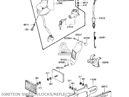 IGNITION SWITCH/LOCKS/REFLECTORS - KZ650H3 CSR 1983 USA CANADA
