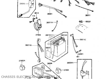 CHASSIS ELECTRICAL EQUIPMENT ('8 - KZ650H3 CSR 1983 USA CANADA