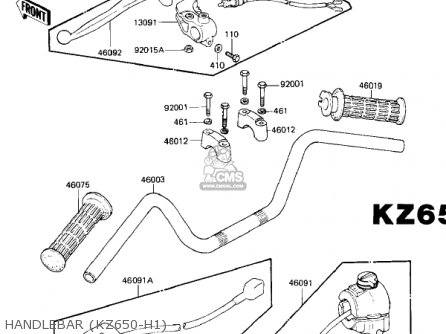 HANDLEBAR (KZ650-H1) - KZ650H3 CSR 1983 USA CANADA