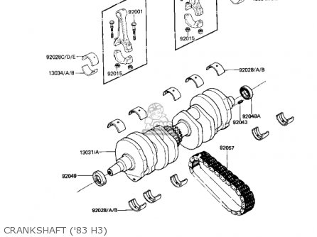 CRANKSHAFT ('83 H3) - KZ650H3 CSR 1983 USA CANADA
