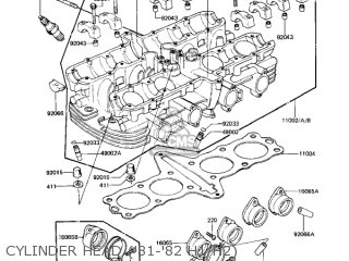 CYLINDER HEAD ('81-'82 H1/H2) - KZ650H3 CSR 1983 USA CANADA