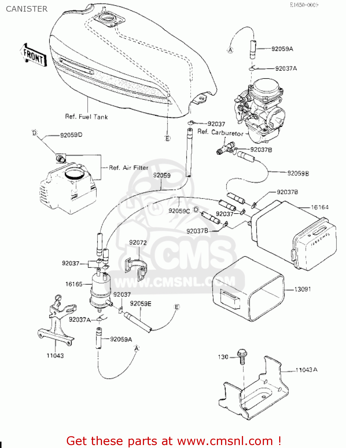 CANISTER KZ700A1 1984 USA CALIFORNIA