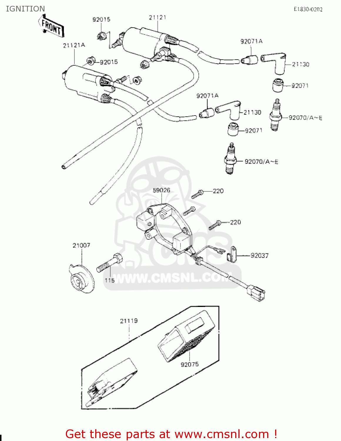IGNITION KZ700A1 1984 USA CALIFORNIA