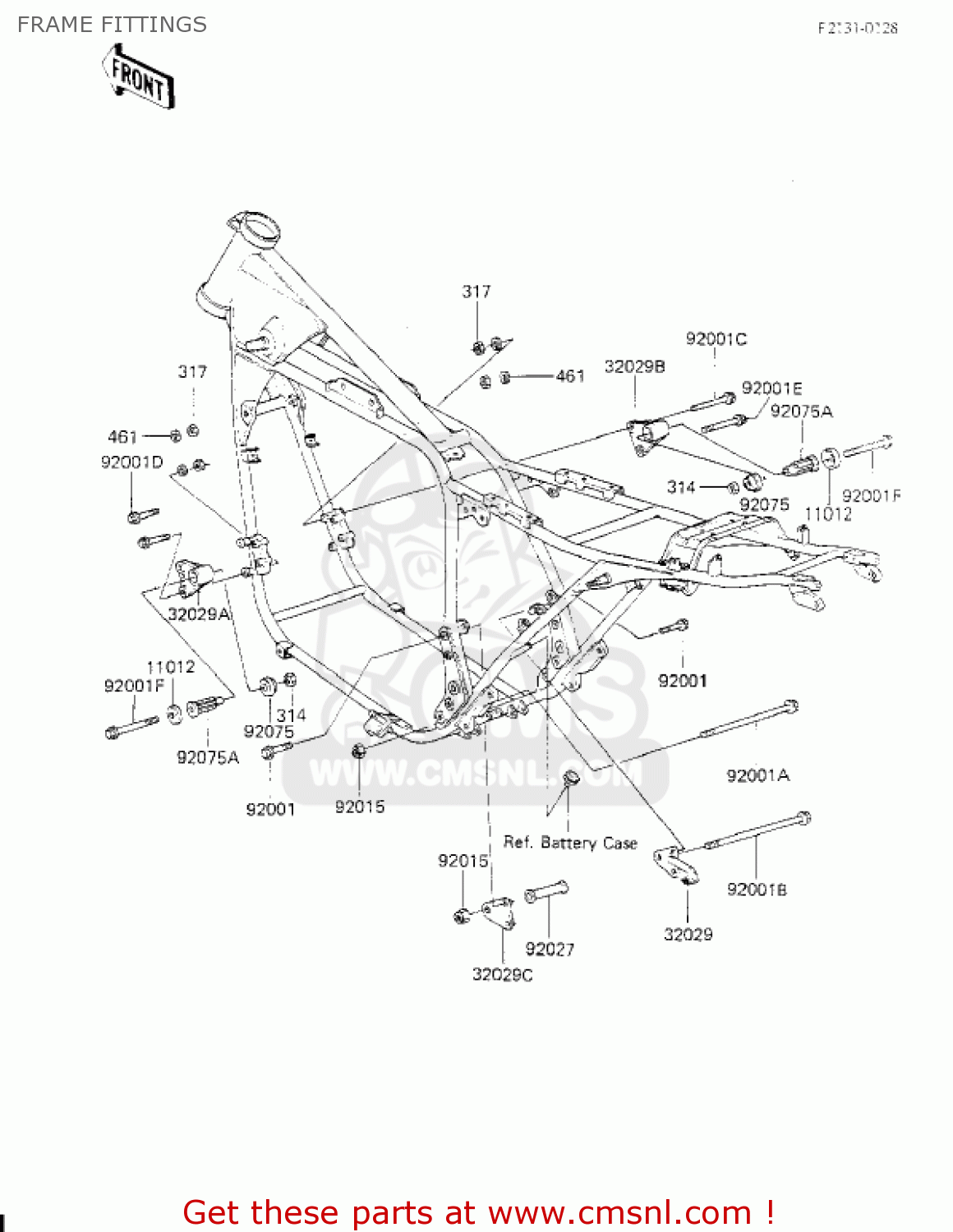FRAME FITTINGS KZ700A1 1984 USA CALIFORNIA