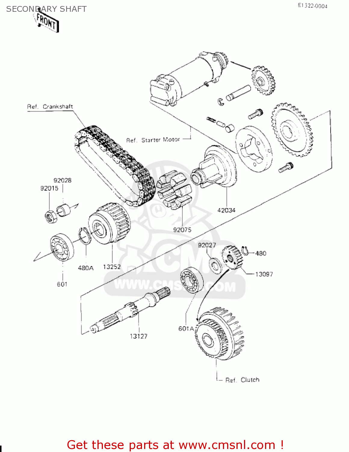SECONDARY SHAFT KZ700A1 1984 USA CALIFORNIA