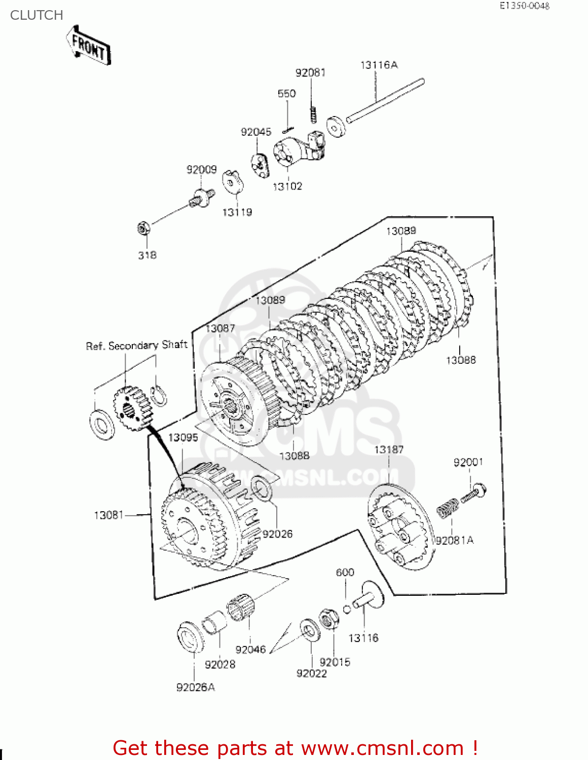 CLUTCH KZ700A1 1984 USA CALIFORNIA
